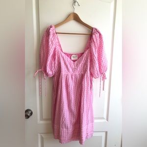 Tuckernuck Hyacinth House Layton Gingham Dress Size L Pink NWT